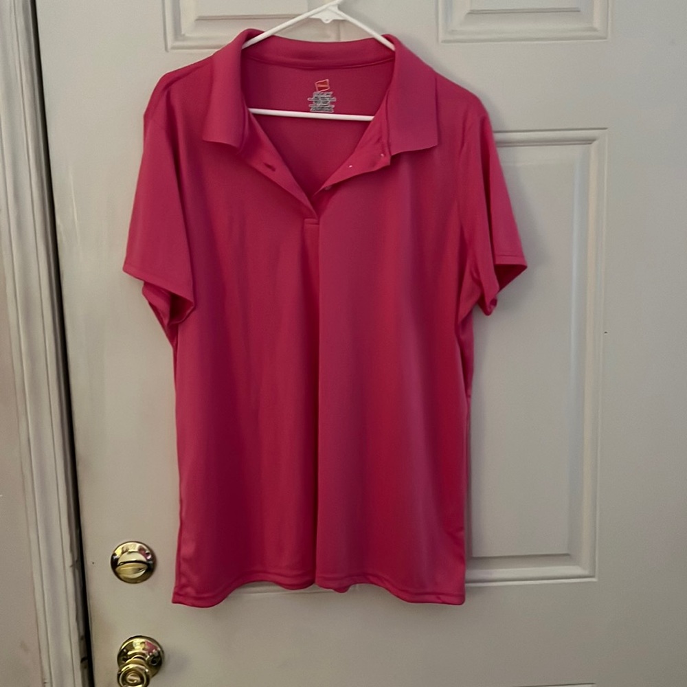 Hanes Cool Dri pink 3XL women’s polo shirt